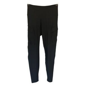 Old Navy Active High Rise PowerSoft Go Dry Black Leggings Size L Cargo Pockets